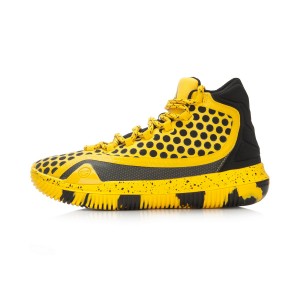 Li-Ning Bow Bite Men's High Top Professional Basketball Shoes - Yellow/Black
